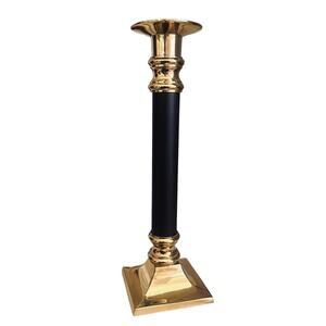 MCM Black Matte Brass look Metal Hollywood Regency Decor Decorative Crafts Inc